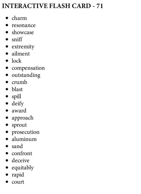 لغات آیلتس -لیست کلمات